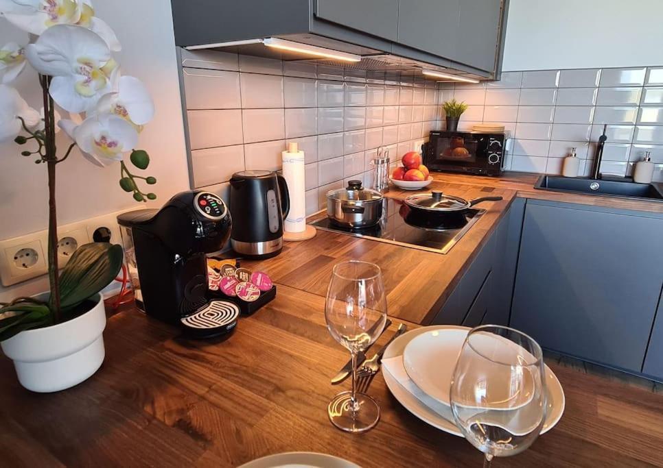 Stylish Apartment With Parking & Spacious Balcony Riga Eksteriør billede